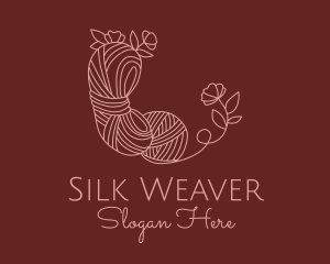 Flower Knitting Yarn logo design