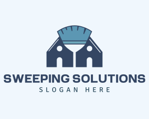 Home Broom Housekeeping logo design