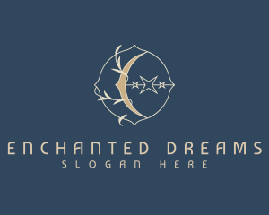 Mystical Crescent Moon logo design