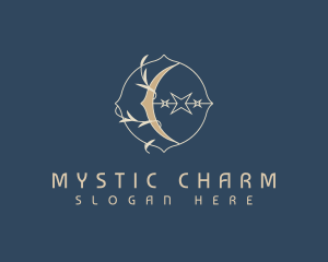 Mystical Crescent Moon logo design