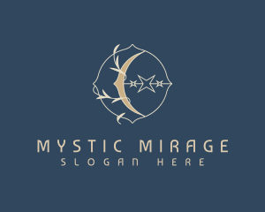 Mystical Crescent Moon logo design