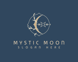 Mystical Crescent Moon logo design