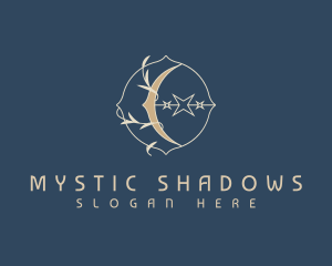 Mystical Crescent Moon logo design