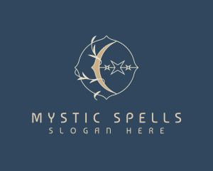 Mystical Crescent Moon logo design