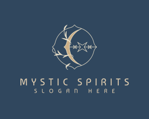 Mystical Crescent Moon logo design