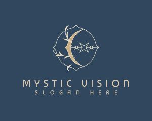 Mystical Crescent Moon logo design