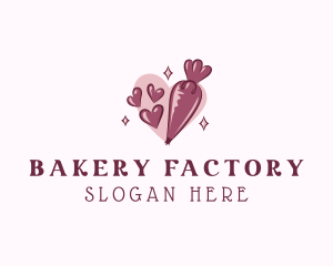 Pastry Bag Heart Bakery logo design