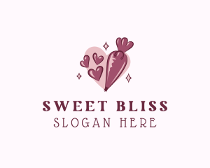 Pastry Bag Heart Bakery logo design