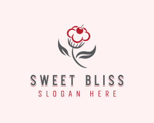 Cupcake Flower Pastry logo design