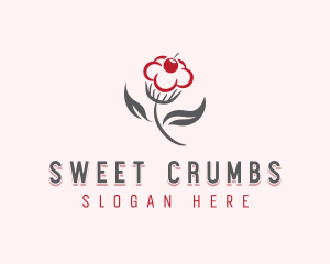 Cupcake Flower Pastry logo design