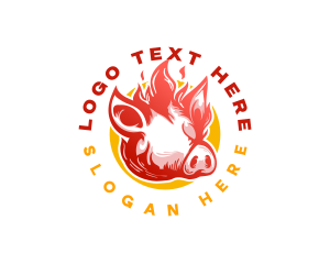 Flaming Pig BBQ Grill logo