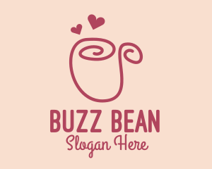 Pink Hearts Mug logo design