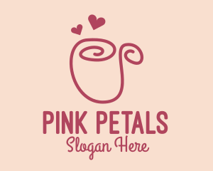 Pink Hearts Mug logo design