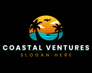 Summer Beach Travel logo design