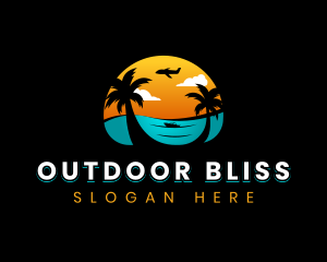 Summer Beach Travel logo design