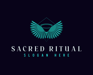 Religious Halo Wings logo design