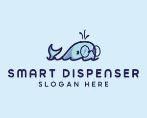 Smart Whale Animal logo design