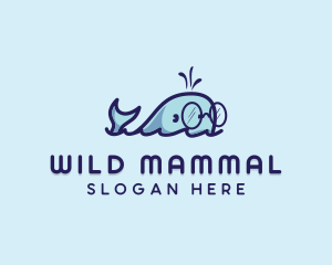 Smart Whale Animal logo