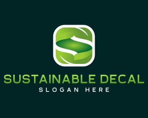 Sustainable Leaf Letter S logo design