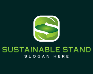 Sustainable Leaf Letter S logo design