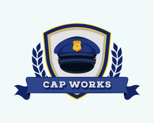 Police Officer Cap  logo design