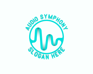 Music Audio Soundwaves logo design