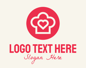 Recipe - Heart Baking Hat logo design