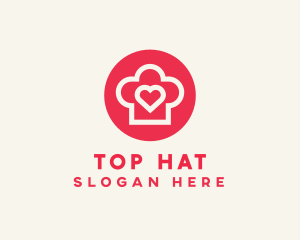 Heart Baking Hat logo design