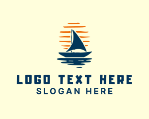 Sunset Boat Ocean logo