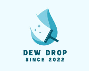 Water Droplet Cleaning Wiper logo design