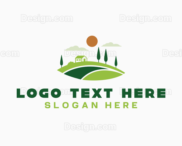 Garden Lawn Landscaping Logo