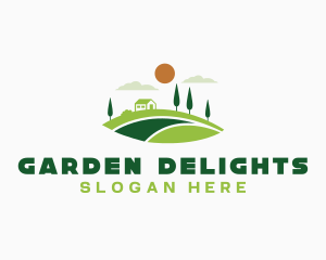 Garden Lawn Landscaping logo design