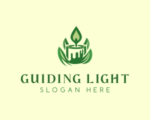 Light Leaf Candle logo design