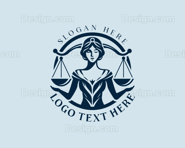 Woman Legal Justice Logo