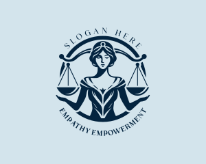 Woman Legal Justice logo design