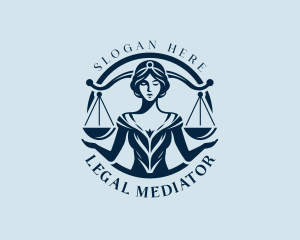 Woman Legal Justice logo design