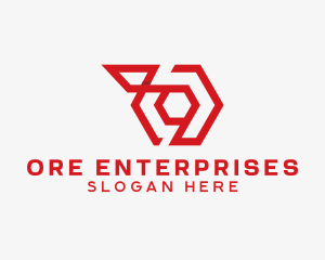 Red Geometric Software  logo design