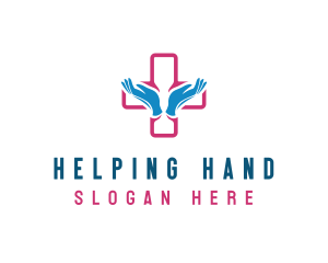 Medical Gloves Cross logo design