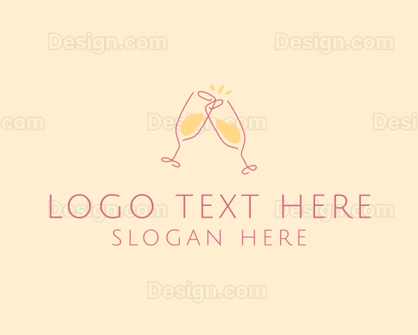 Champagne Glass Toast Logo