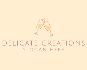 Champagne Glass Toast logo