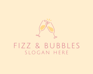 Champagne Glass Toast logo