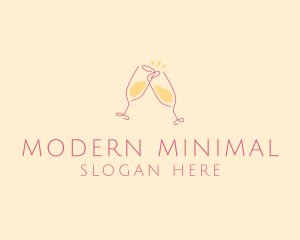 Champagne Glass Toast logo