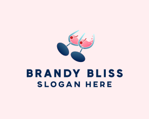 Wine Glass Boob Alcohol logo design