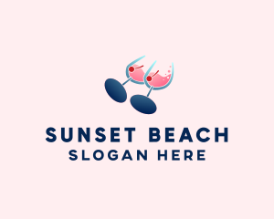 Wine Glass Boob Alcohol logo design