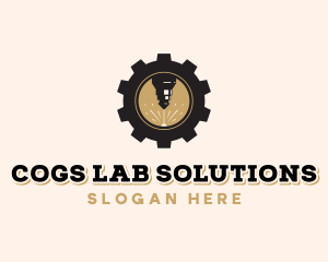 Laser Cog Engraving logo design