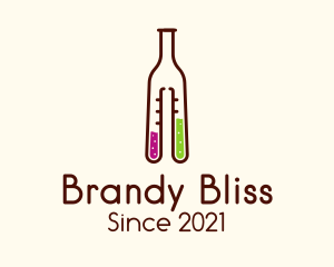 Flask Cocktail Bottle logo design