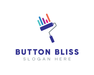 Paint Roller Brush Statistics  logo design