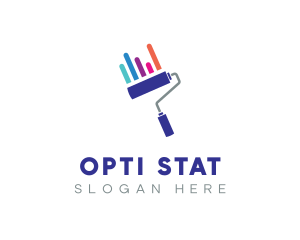 Paint Roller Brush Statistics  logo design