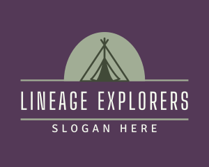 Camping Tent Outdoor logo design