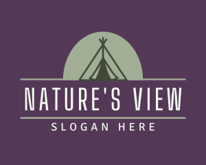 Camping Tent Outdoor logo design